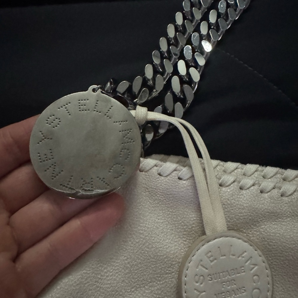 Stella McCartney Falabella Fold Over Tote Cream Silver Chain AUTHENTIC - Picture 4 of 7